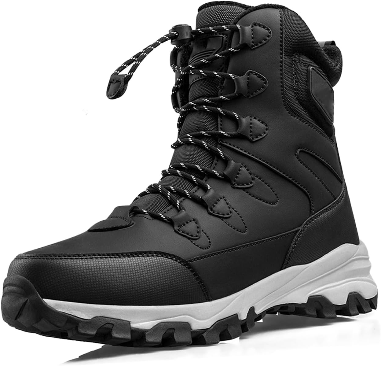 

Мужские зимние снежные ботинки водонепроницаемые утепленные противоскользящие обувь для ходьбы высокие ботинки для работы Generic, Black 6women/5men