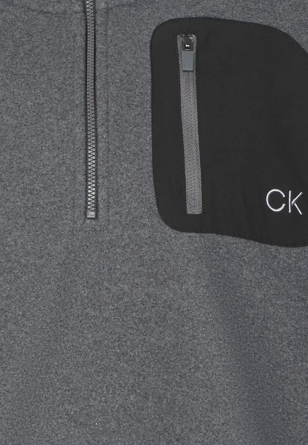 Флисовый джемпер planet с половинной молнией Calvin Klein Golf, Charcoal Marl — фото 3
