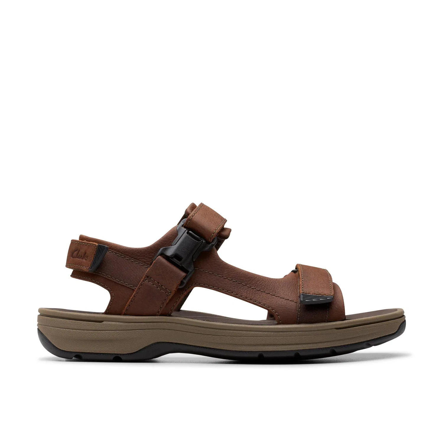 Сандалии Saltway Edge из кожи бренда Clarks, коричневый