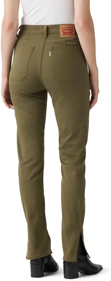 Джинсы Levi's High Rise Tailored Straight, зеленый — фото 2