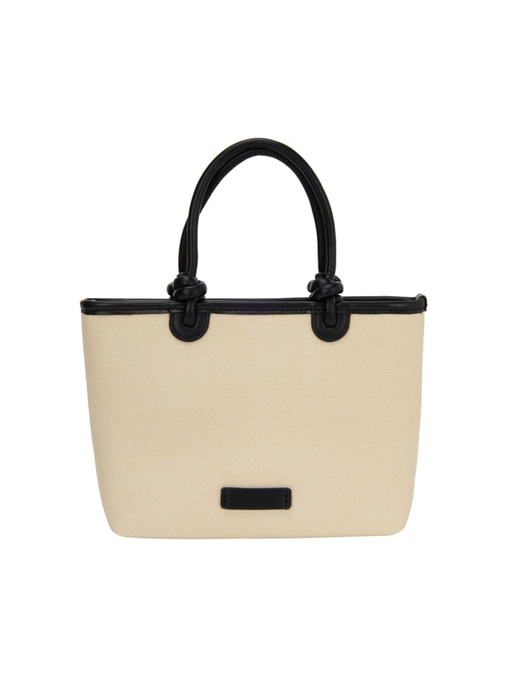 

Женская сумка-тоут белого и черного цветов usha BLUE LABEL