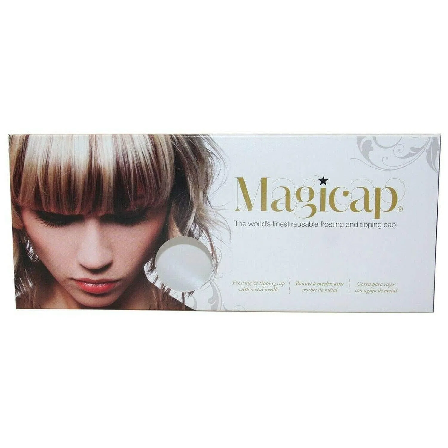 Силиконовая шапочка для мелирования «MAGICAP Pro Salon» с крючком Denman