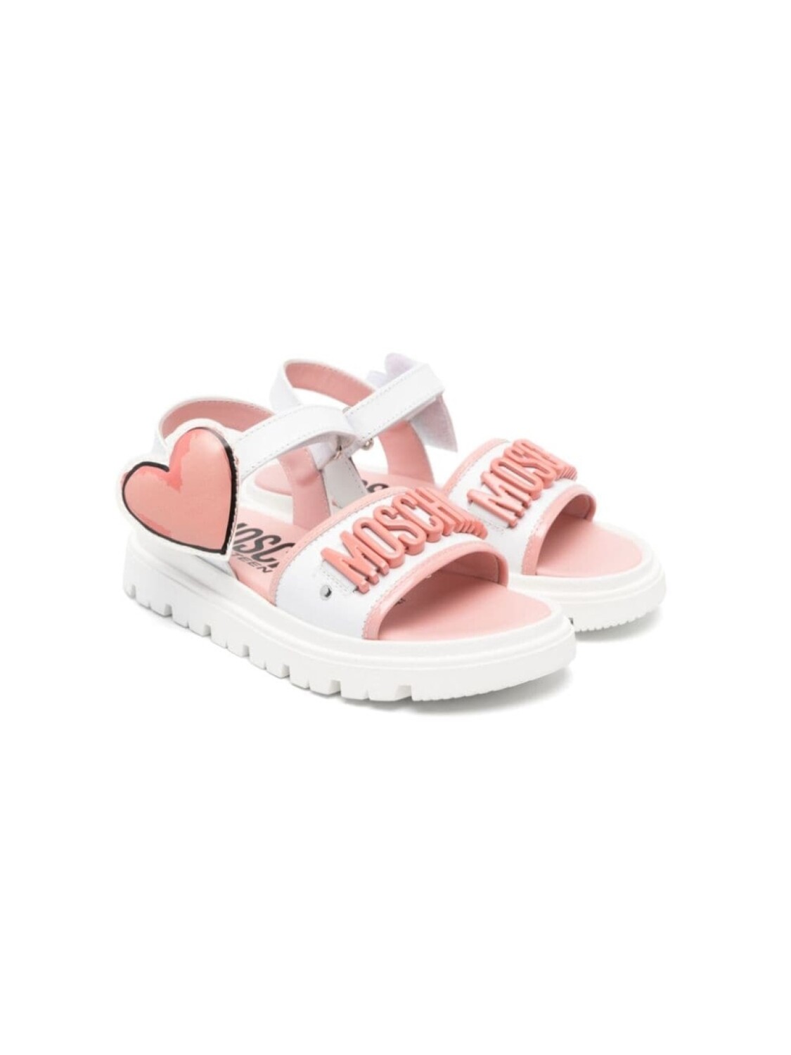 

Moschino Kids сандалии с логотипом, белый