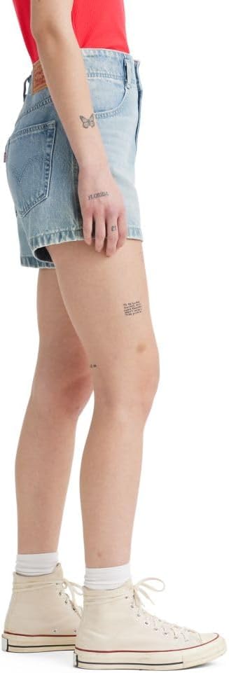 

Женские укороченные джинсы Levi's Mom с высокой талией и контрастной строчкой, (New) Light Touch Short No Dx