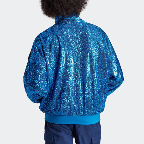 Куртка оригинальные блестки спортивная куртка Adidas, синий — фото 3