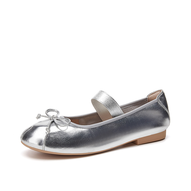 Белые женские туфли Flat Mary Jane от QUICHESHOES — фото 2