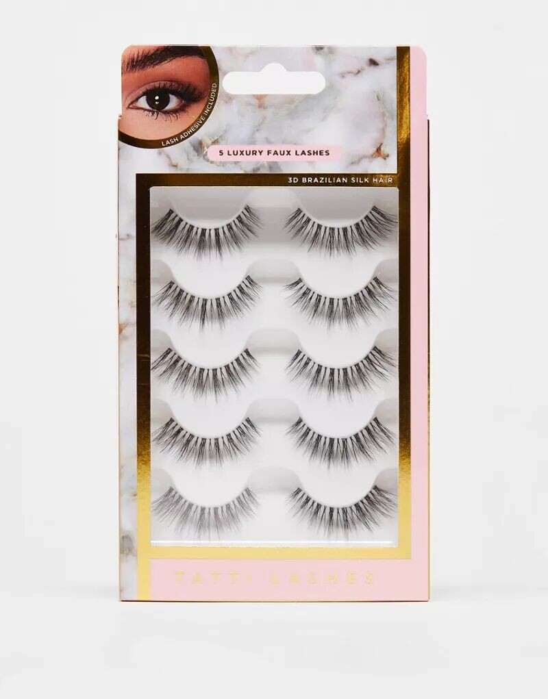 

Tatti Lashes – Роскошные бразильские 3D искусственные ресницы в наборе из 5 штук