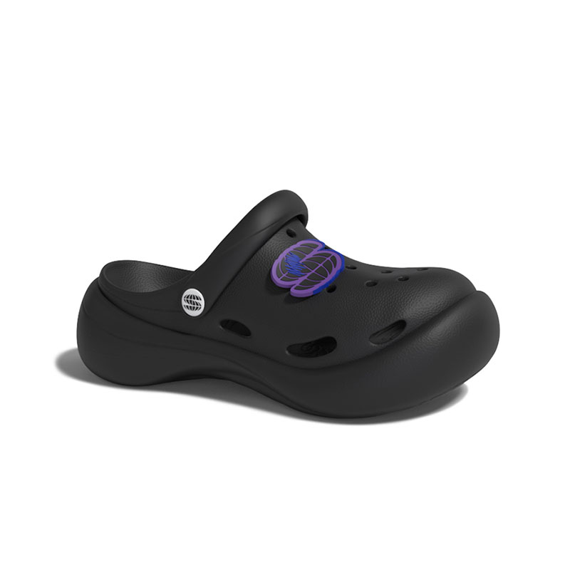 CHIKOKU Клоги Wave S Logo стильные сандалии унисекс - титановый черный, цвет Titanium Black — фото 2