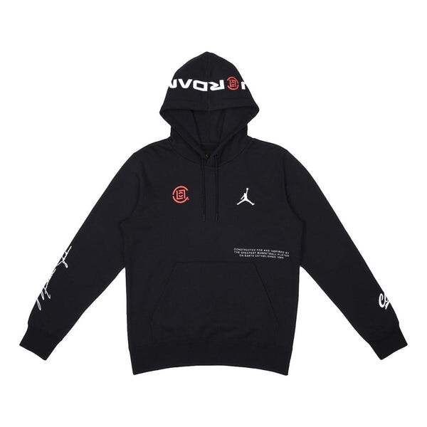 

Толстовка Men's Air Jordan x CLOT Crossover Logo Printing Sports Us Edition Black Pullover, черный