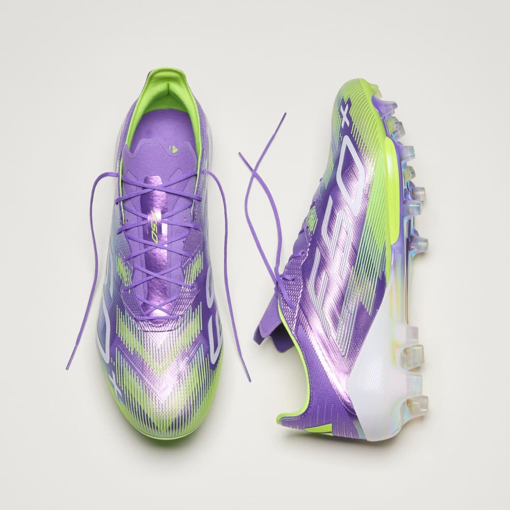 Бутсы Adidas F50+ Firm Ground Cleats, цвет Purple Rush/Cloud White/Lucid Lemon — фото 4