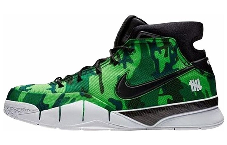 

Кроссовки Nike Kobe 1 Protro Undefeated Green Camo Silver Lake, Зеленый, Кроссовки Nike Kobe 1 Protro Undefeated Green Camo Silver Lake
