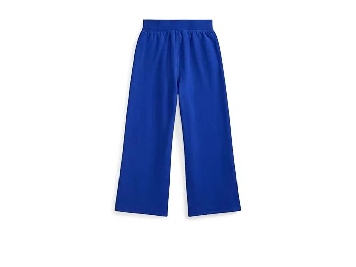 Штаны широкие Big Pony Fleece Wide-leg Sweatpants Polo Ralph Lauren Kids, New Sapphire — фото 2