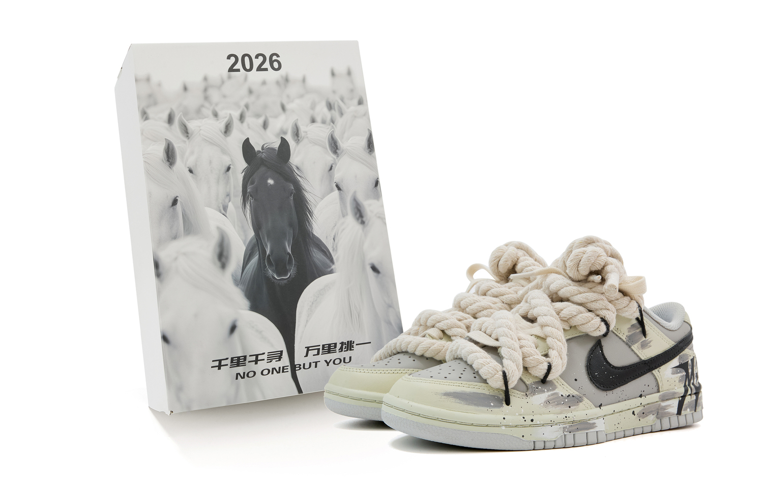 

Кроссовки для скейтбординга Dunk Abrasion Resistant Low Top Unisex бежево-серые Nike, бежевый/серый