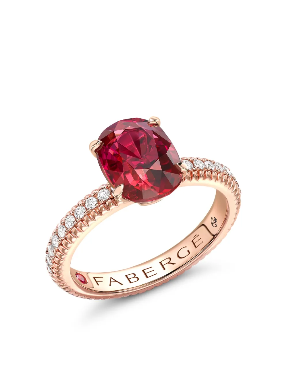 

Кольцо Colors of Love из розового золота с рубином и бриллиантом FABERGÉ, красный