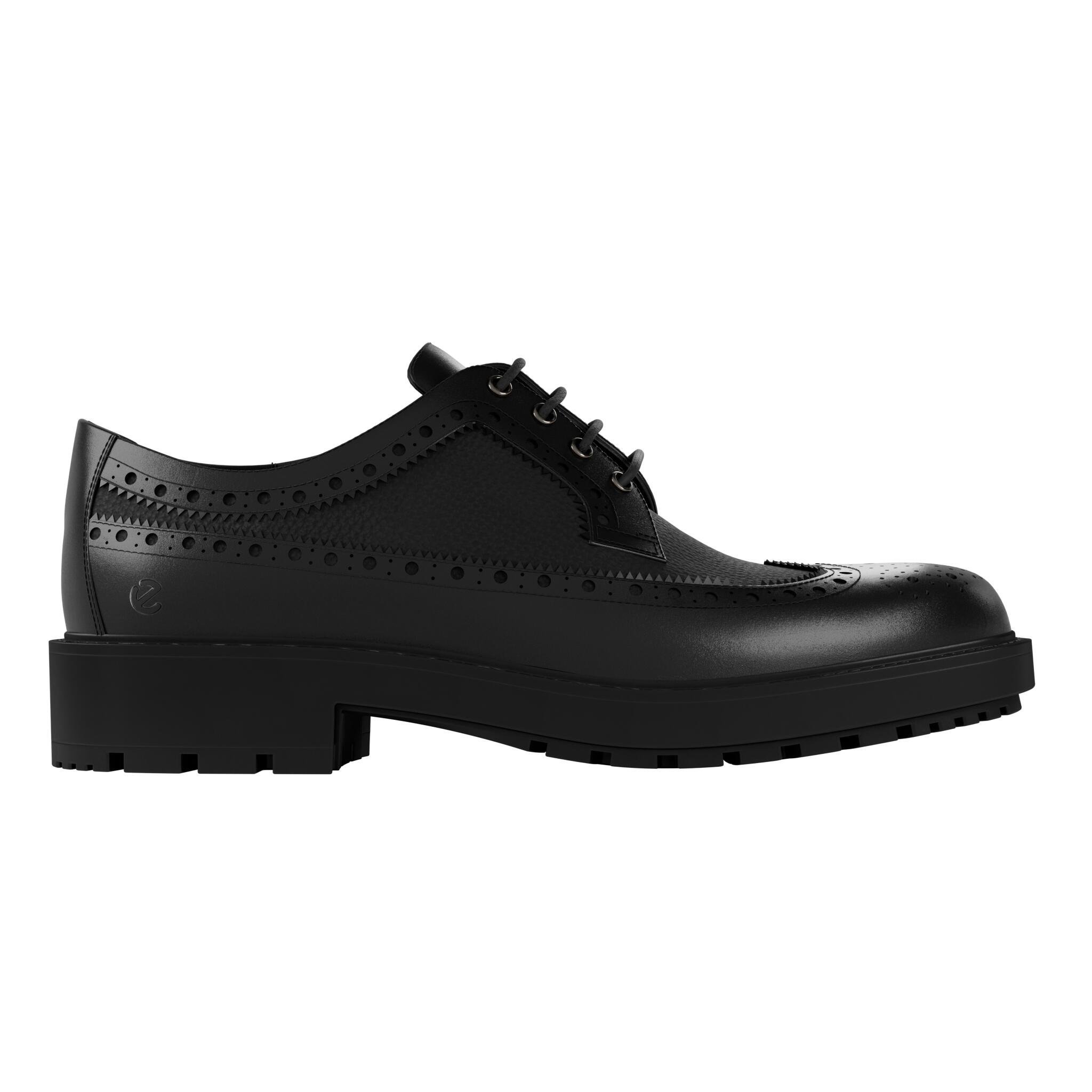 Туфли Metropol Oslo Wingtip Мужские Ecco, BLACK/BLACK — фото 3