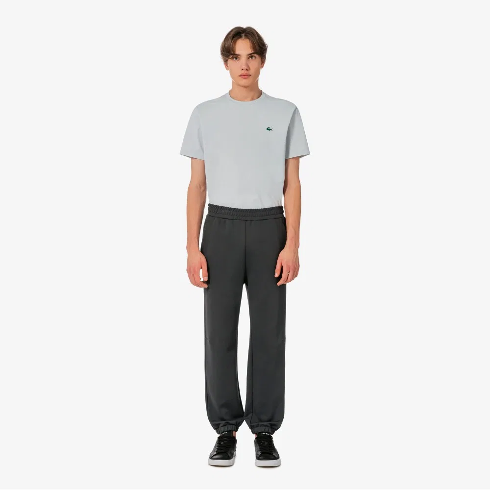 Мужские лёгкие джерси брюки тёмно-серые от Lacoste — фото 4