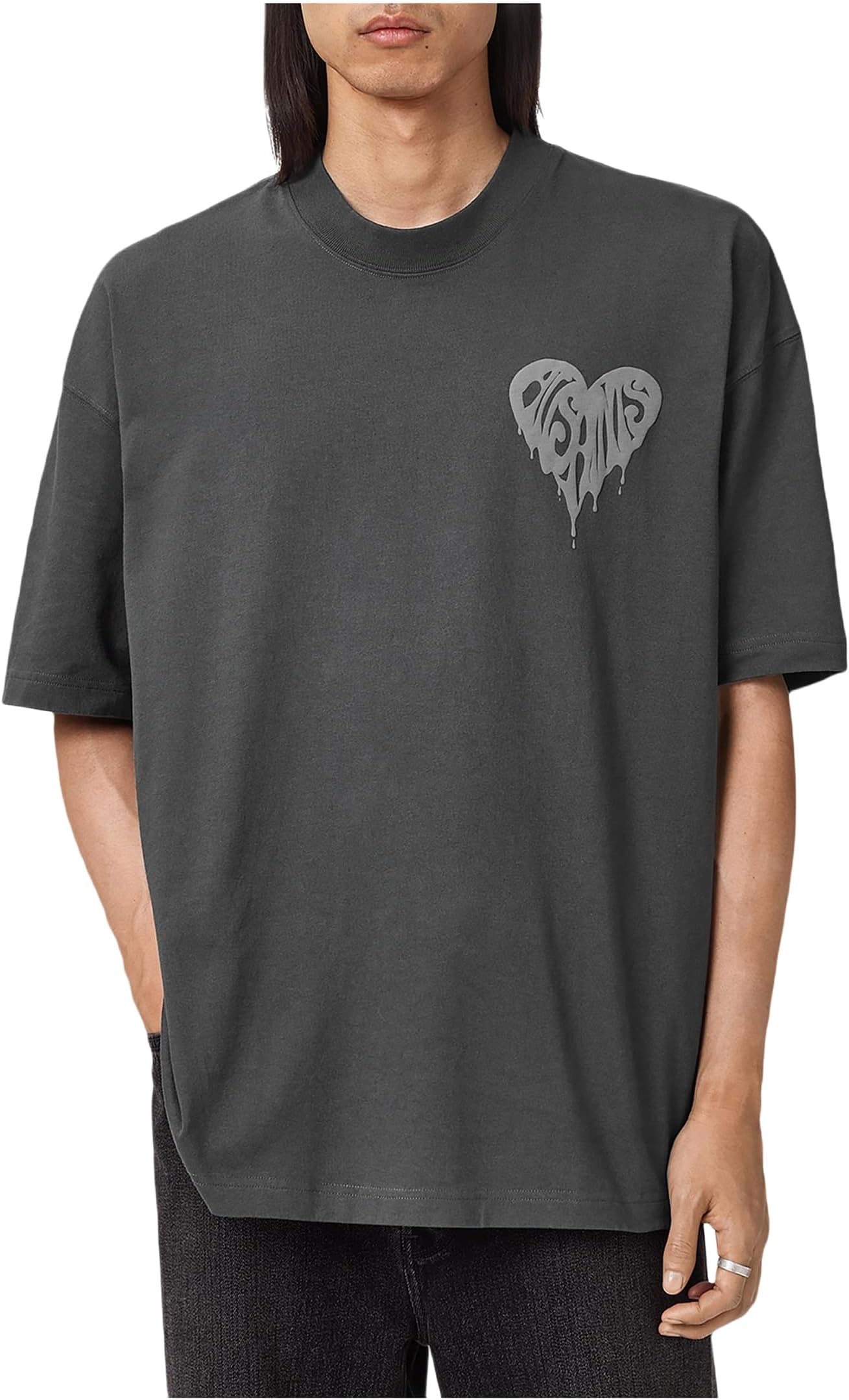 

Футболка AllSaints Trip Short Sleeve Crew, цвет Washed Black