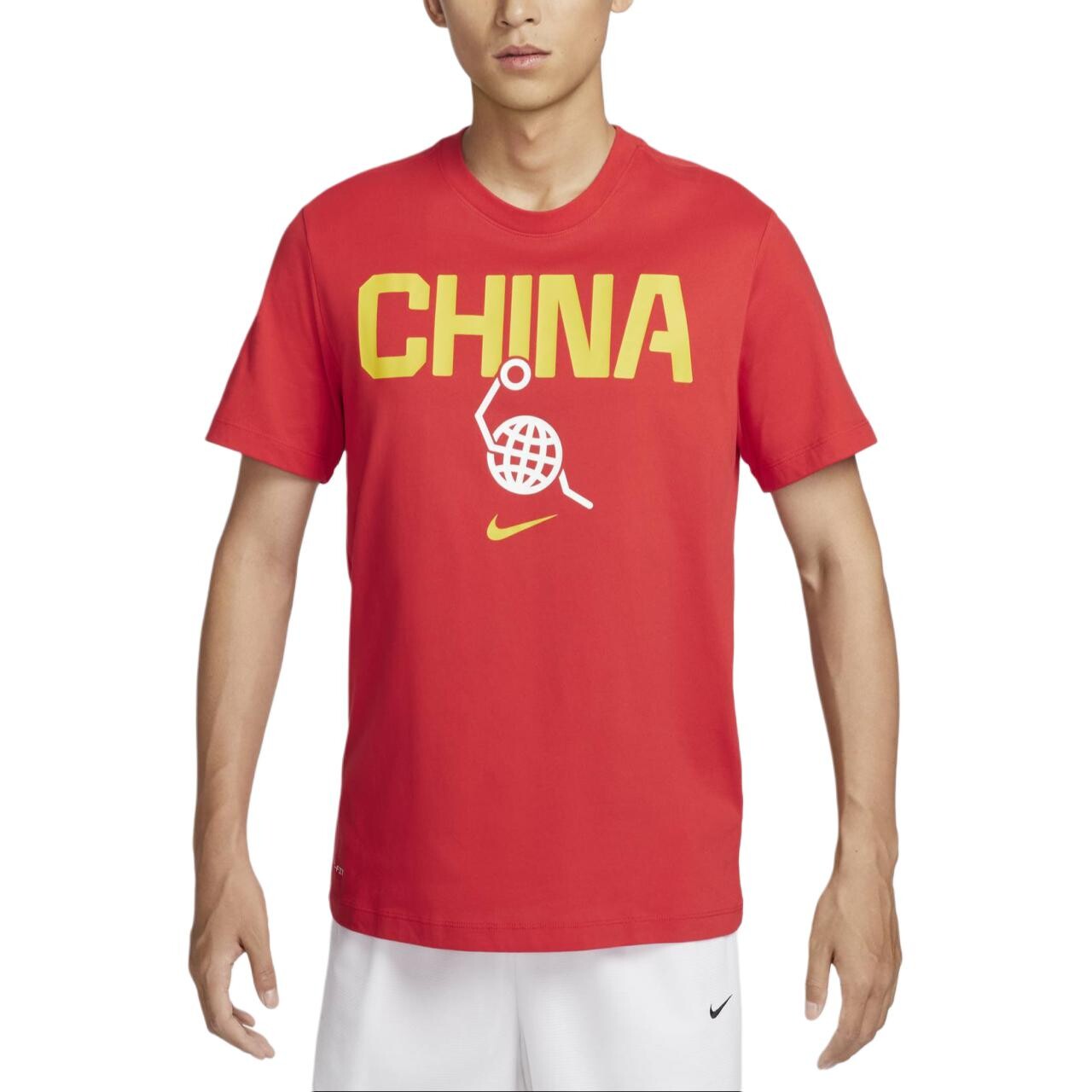 

Футболка мужская Comet Red/Comet Red/White/Travel Yellow Nike, желтый