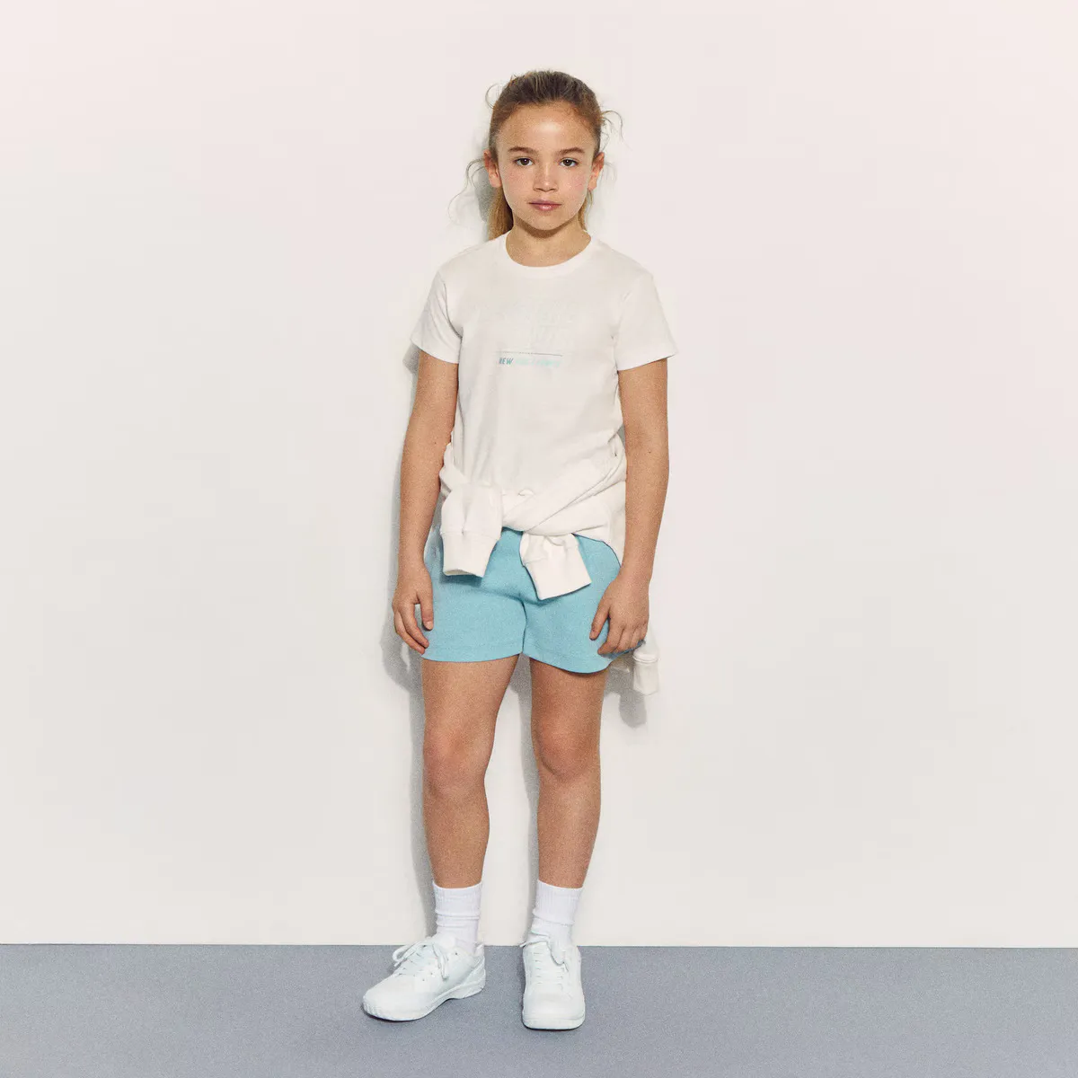 

Футболка Sportcasual для девочек Boomerang + короткий комплект, цвет 582 Verde agua