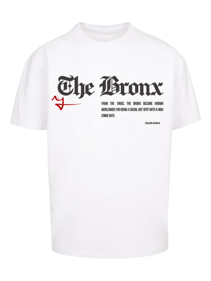 

F4NT4STIC Свободная футболка большого размера The Bronx OVERSIZE TEE белого цвета, Белый, F4NT4STIC Свободная футболка большого размера The Bronx OVERSIZE TEE белого цвета