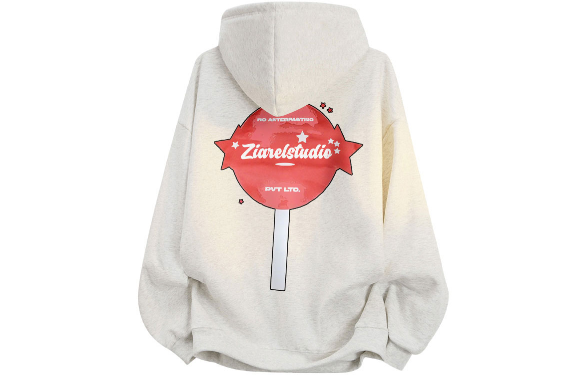 

Толстовка Unisex Hooded Moderate Heavyweight ZIAREL, белый heather серый