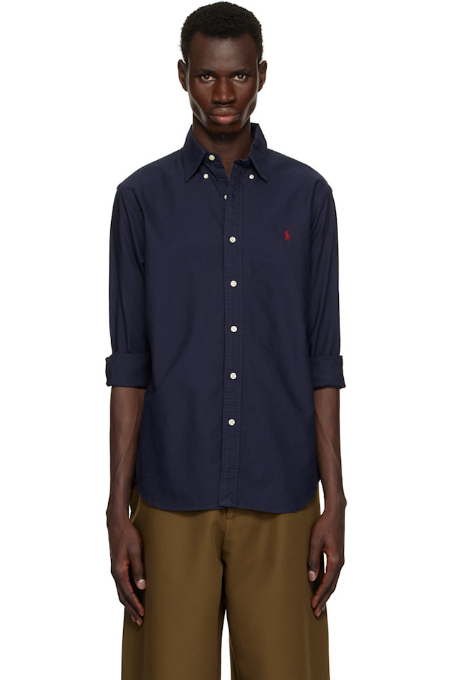 

Классическая оксфордская рубашка с эффектом поношенности Polo Ralph Lauren, цвет rl navy