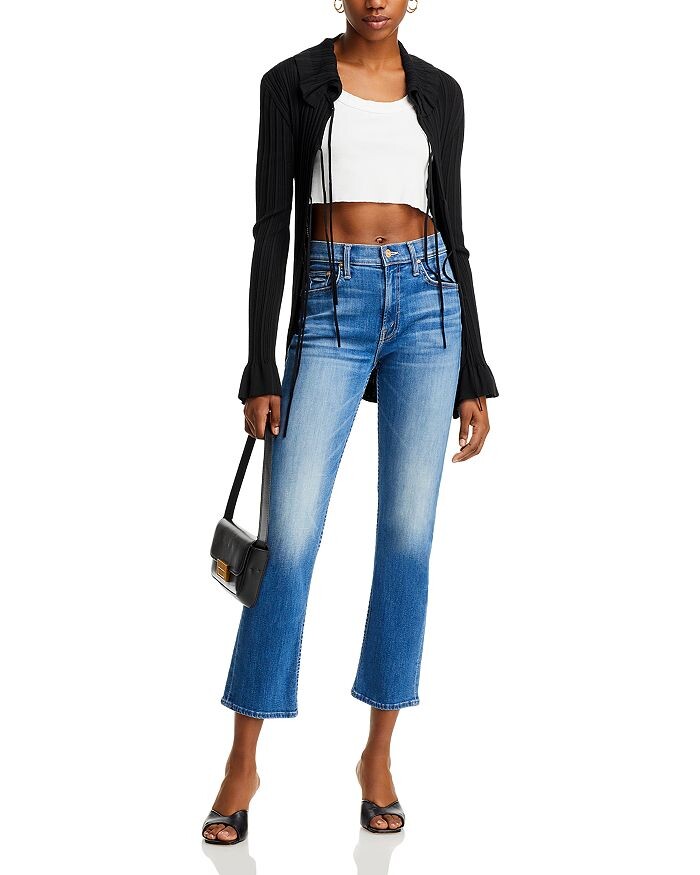 

Джинсы MOTHER The Mid Rider Ankle Ankle Jeans в цвете Lhasa Love, синий