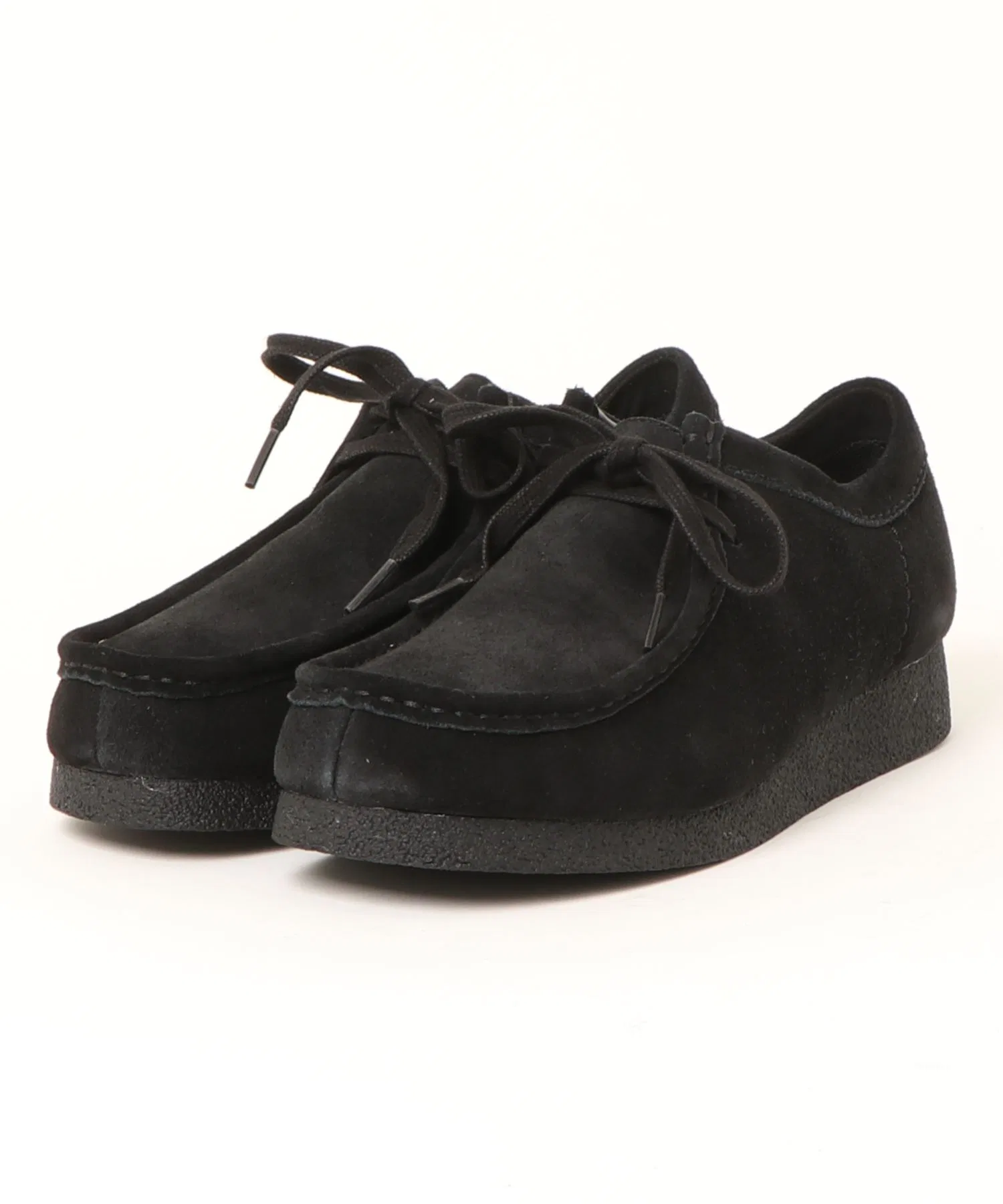 Мужские водонепроницаемые мокасины из натуральной кожи Clarks Wallabee Evo чёрные
