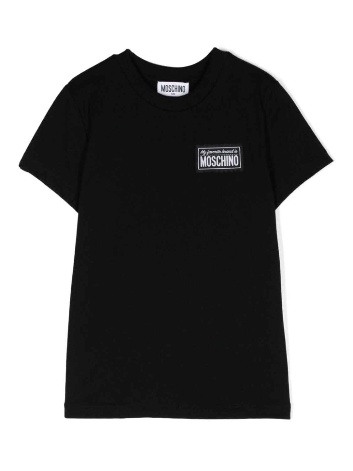 

Moschino Kids футболка с нашивкой-логотипом, черный