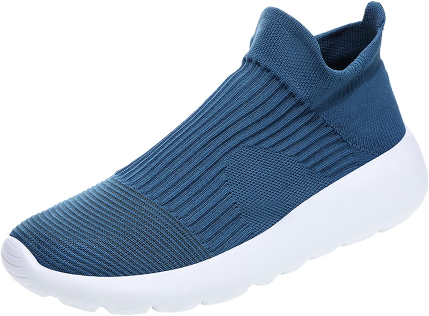 

Мужские спортивные кроссовки для ходьбы, дышащие с вязаным верхом, на шнуровке, модные, как носки, легкие для спорта, тренажерного зала, повседневные, для бега и тенниса Generic, синий