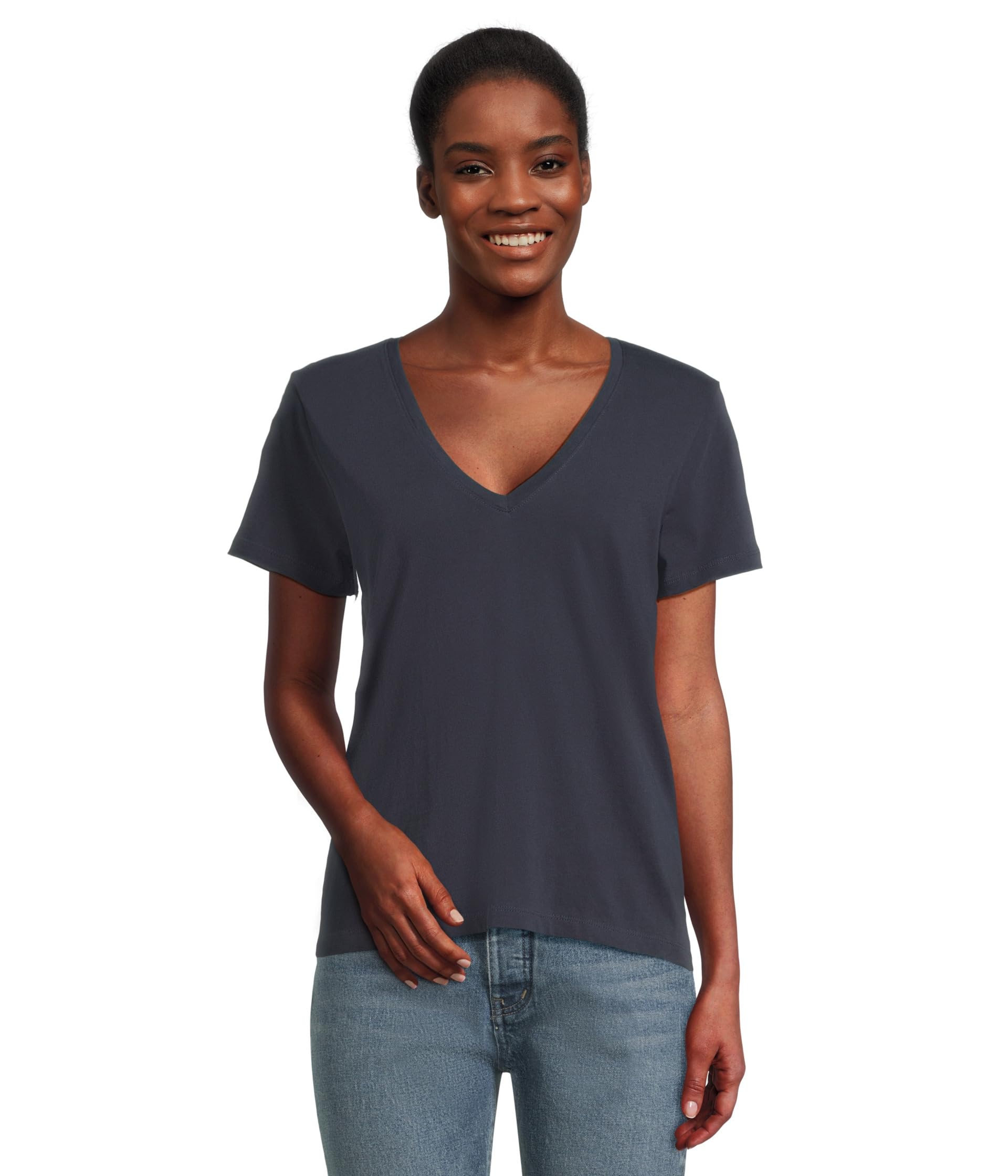 

Футболка Madewell Northside Vneck Tee, цвет Juniper Berry