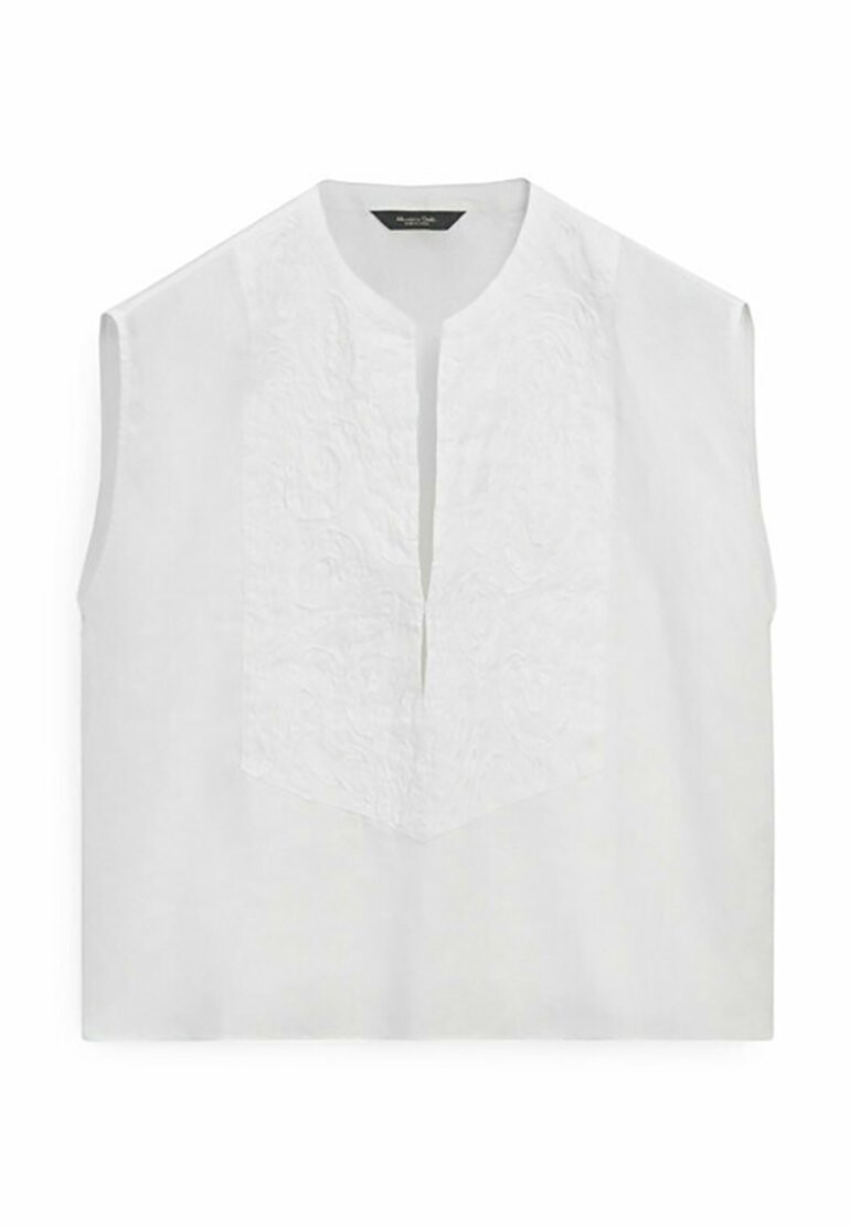 

Блуза WITH FRONT EMBROIDERY Massimo Dutti, белый