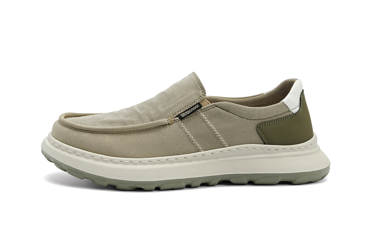 

HLA Мужские повседневные низкие кеды цвета хаки/зеленый