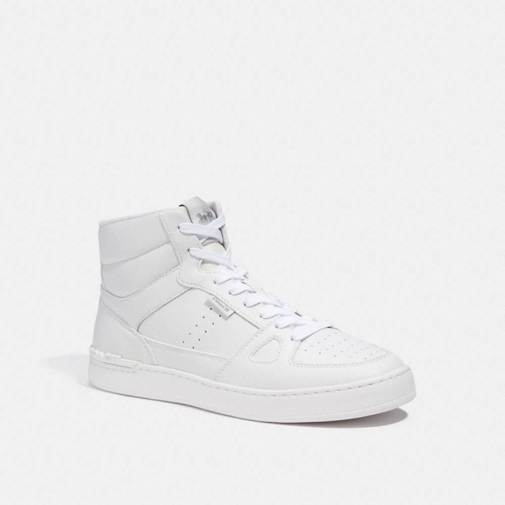 

Кроссовки COACH Clip Court High Top, цвет Optic White