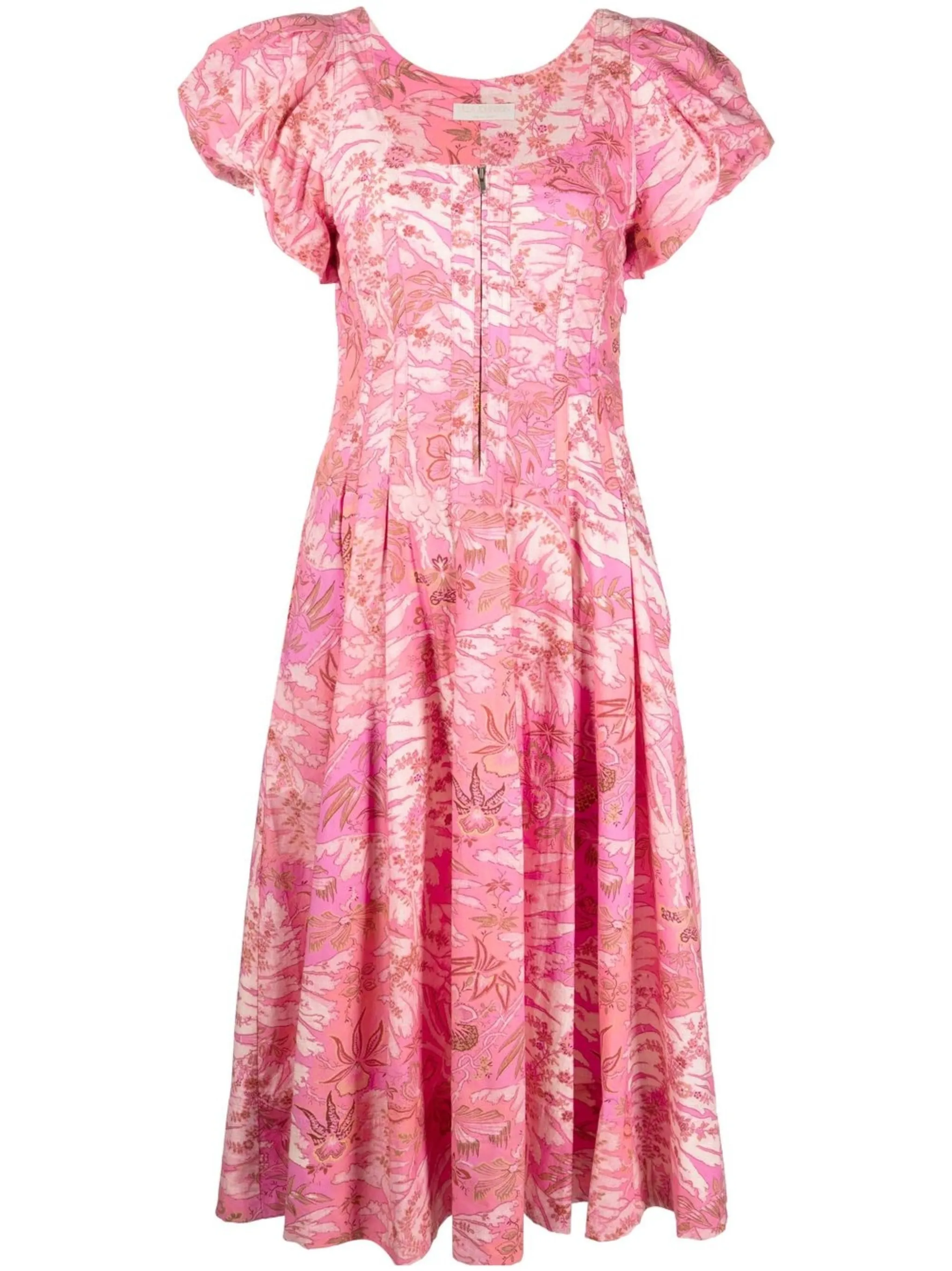 

Платье на молнии с принтом Ulla Johnson, розовый