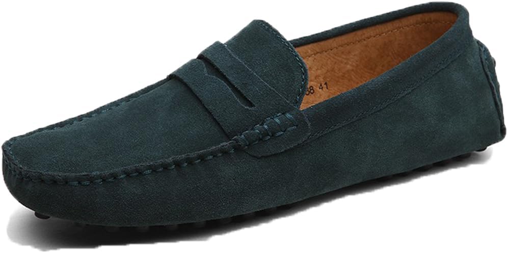 

Мужские замшевые мокасины HARGLESMAN для вождения, слипоны, лодочные туфли, зеленый