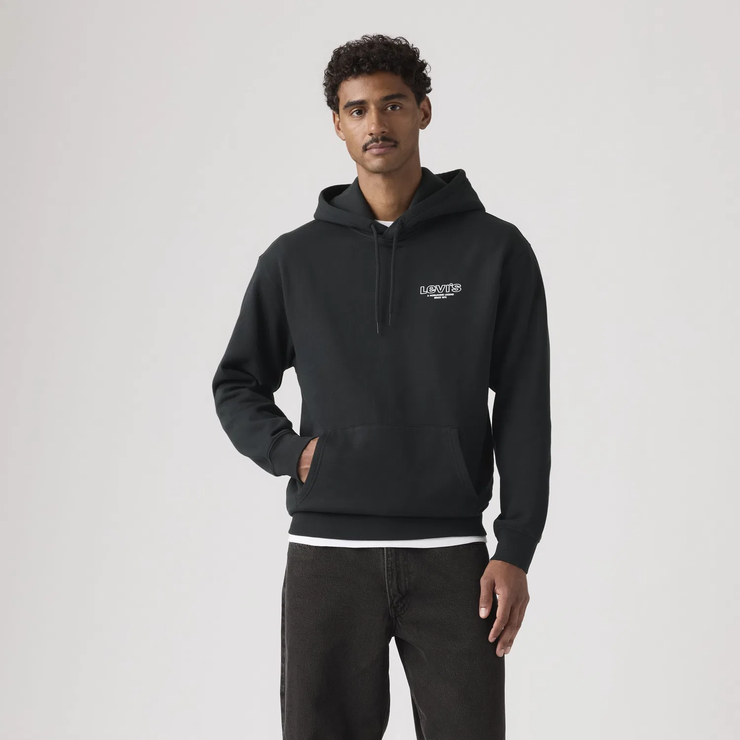 Свободная толстовка с графическим принтом Levi's, Black — фото 3