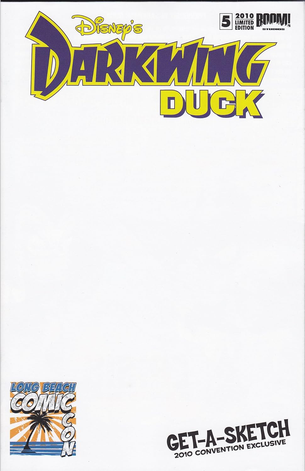 

Darkwing Duck #5 Cover C - Long Beach Comic Con Get-A-Sketch 2010 Convention Exclusive Blank Variant Edition (Boom! Studios)