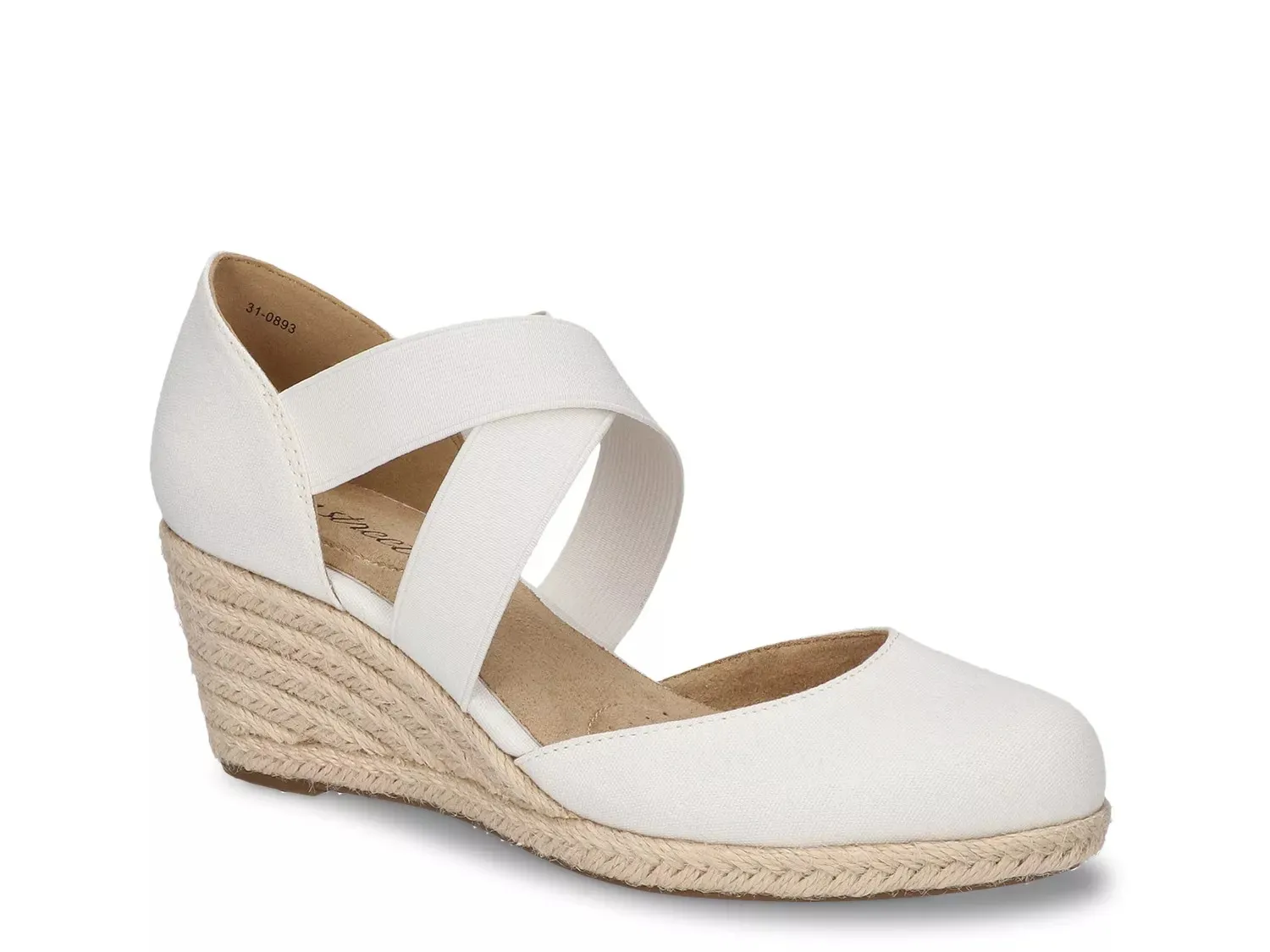 Туфли-лодочки Easy Street Pari Espadrille, белые