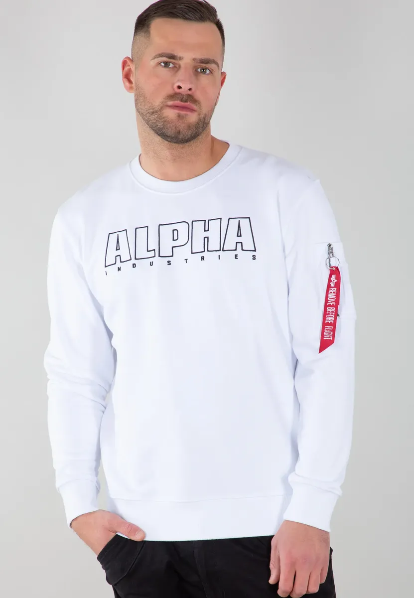 

Свитер Alpha Industries " Alpha Industries Мужчины - Толстовки Свитер с вышивкой Alpha Industries", белый
