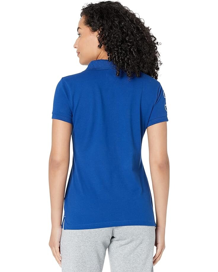 

Поло U.S. POLO ASSN. USPA Metallic Print Polo, цвет Sodalite Blue