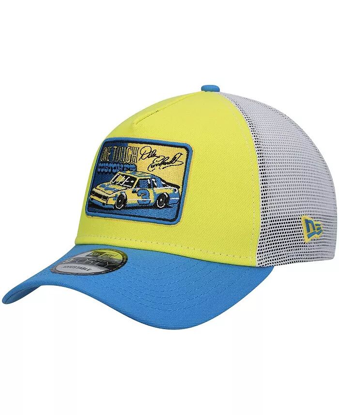 

Мужская желтая кепка-кепка с застежкой-молнией Royal Dale Earnhardt Legends 9FORTY Trucker A-Frame New Era