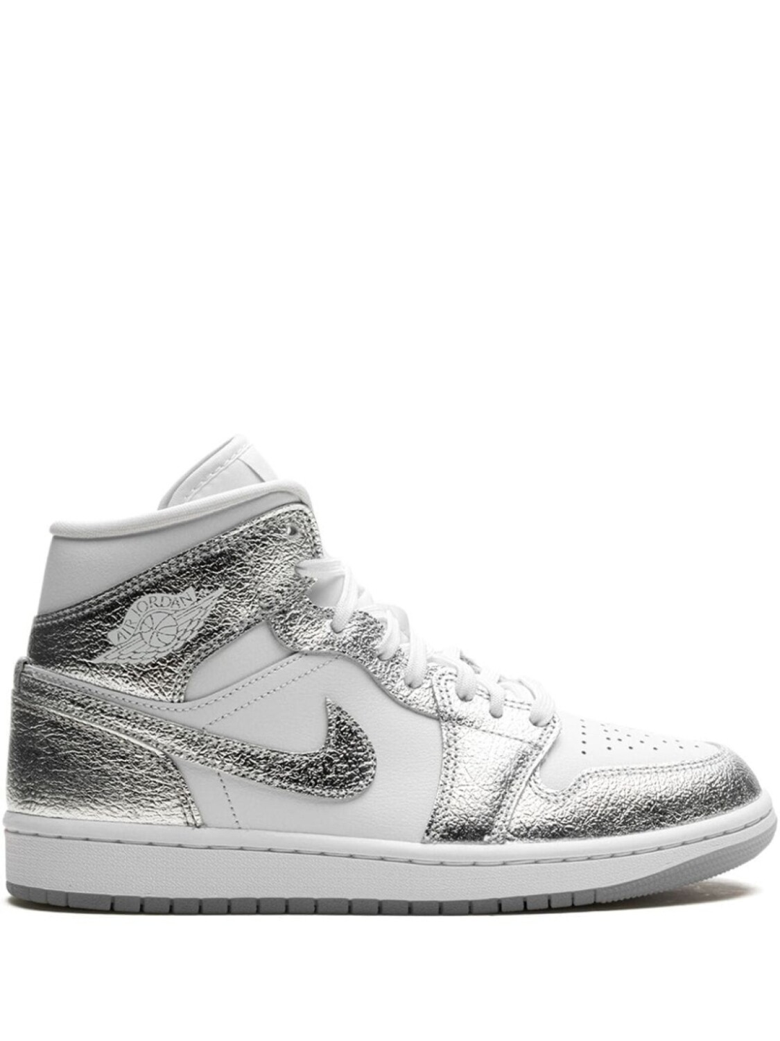 

Jordan кроссовки Air Jordan 1 Mid SE Metallic Silver, белый