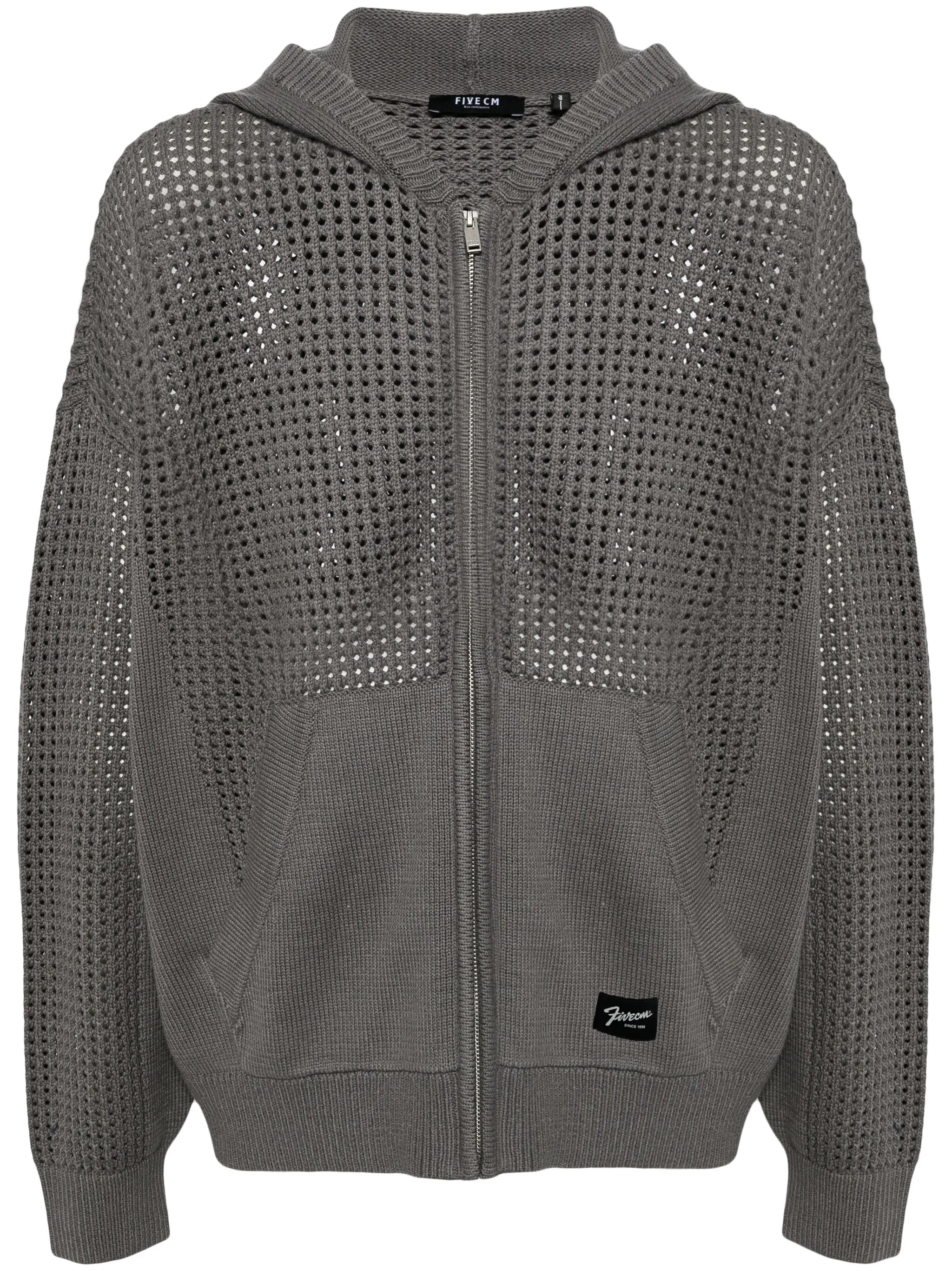 

Кардиган рыхлой вязки с капюшоном Five Cm, серый