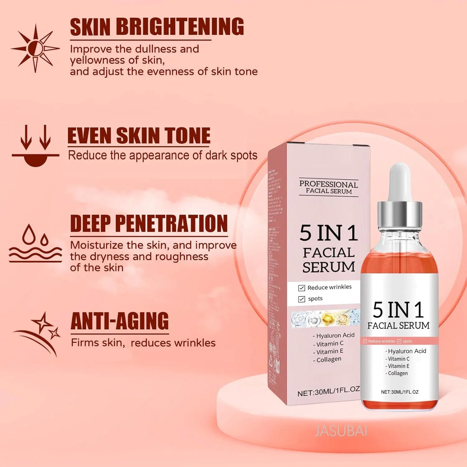 Эссенция ‎Jasubai — Для лица Finones Skin Vitamin Serum -в-1 Jasubai, 3 Pieces, 30 мл — фото 2