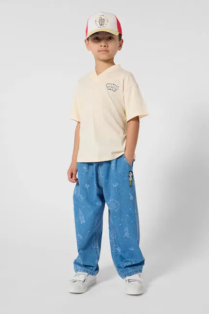 Футболка с принтом Kenzo kids, бежевый