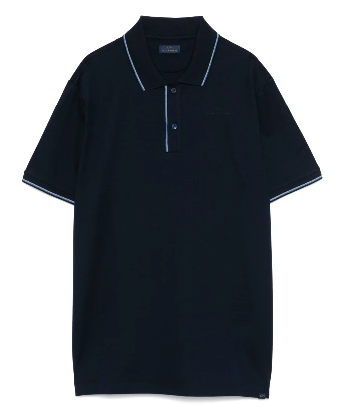 

Хлопковая рубашка поло Paul & Shark, синий