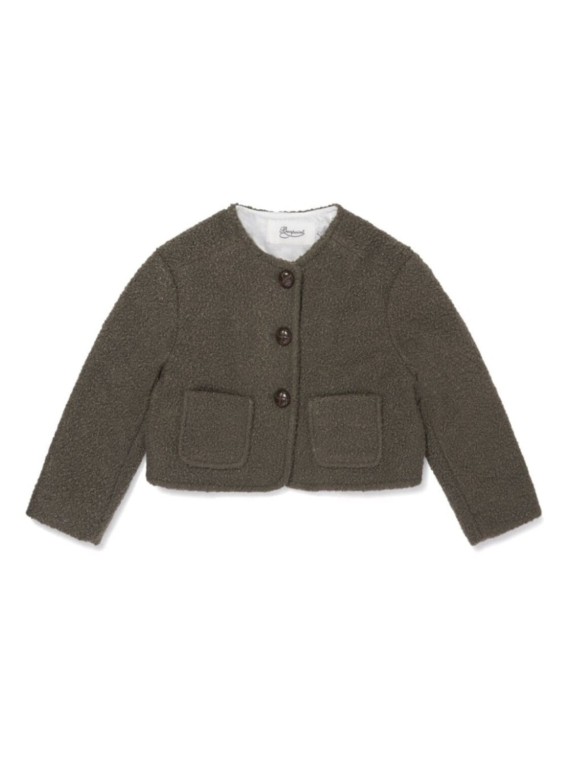 

Bonpoint Tabitha textured wool jacket, нейтральный цвет