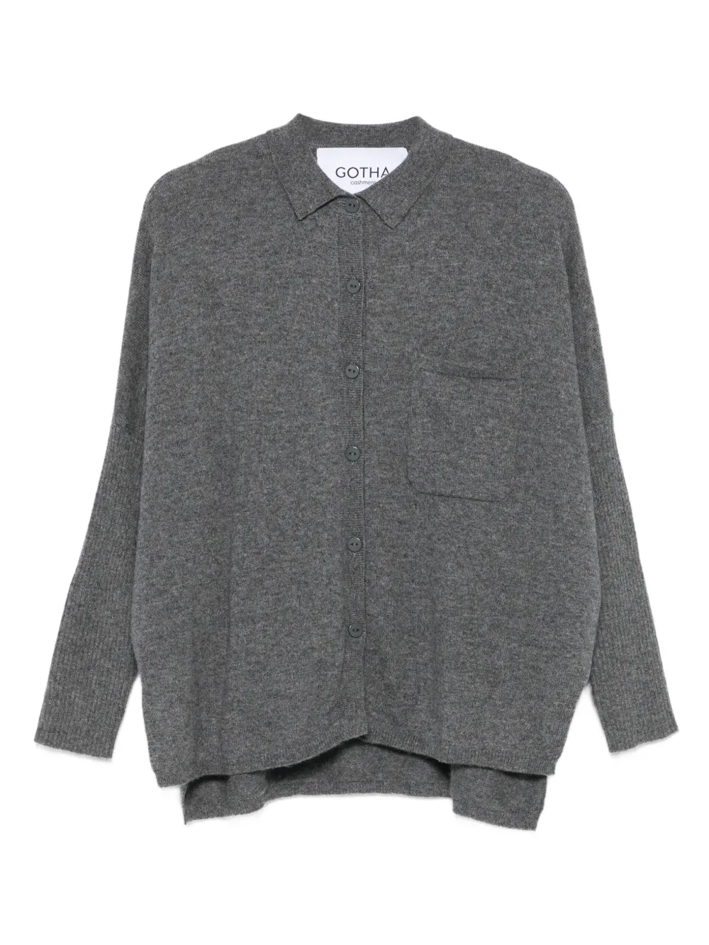 

Кардиган с пуговицами и накладными карманами Gotha, серый