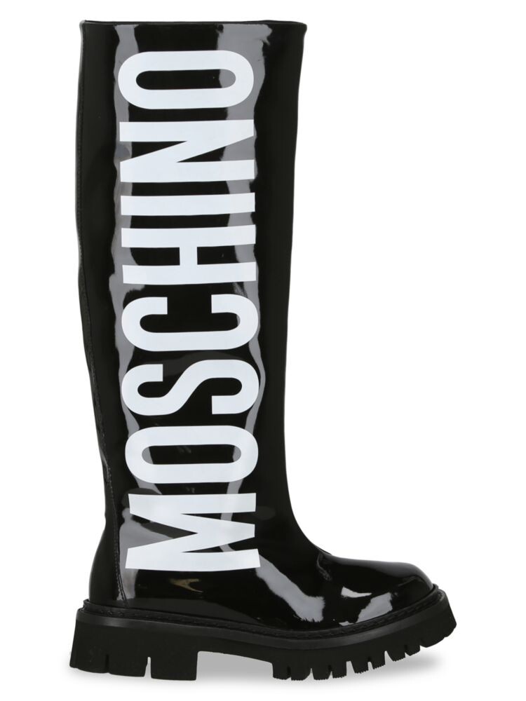

Резиновые сапоги с логотипом Moschino, черный